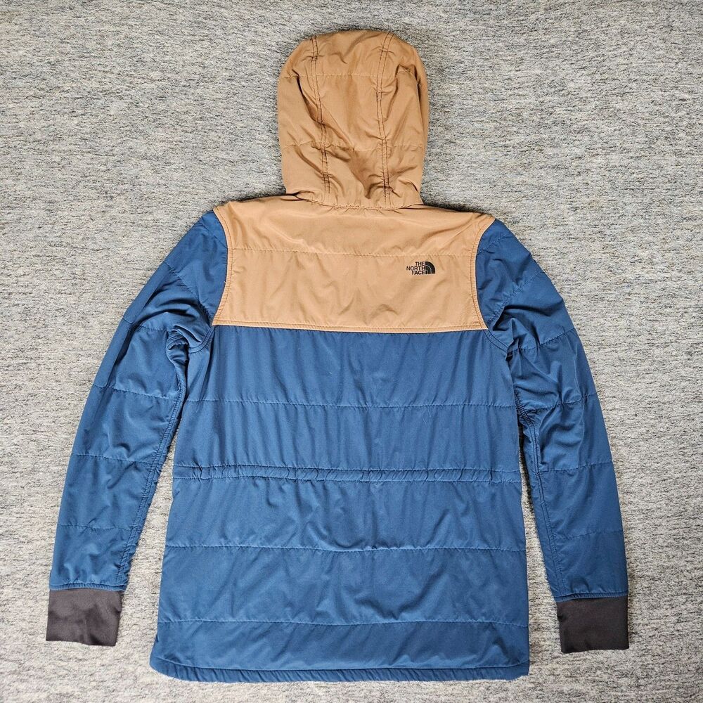 North Face Womens M Mountain Sweatshirt 2 Coat Blue Tan Full Zip Jacket Gorpcore - Picture 2 of 11